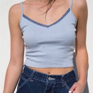 Brandy Melville lace blue tank top
